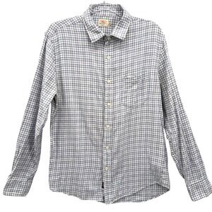 Faherty Brand Mens Plaid Long Sleeve Flannel‎ Shirt Button Up Size Medium